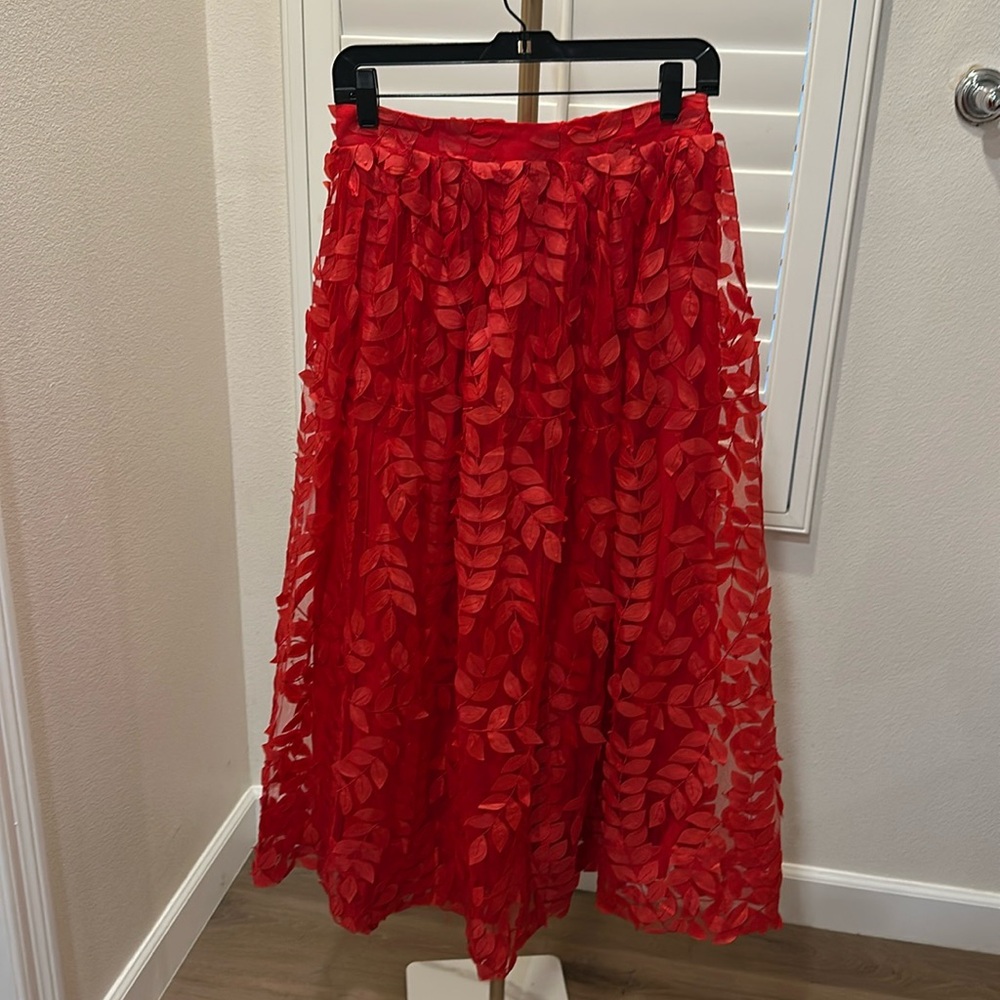 Anthropologie Sunday in Brooklyn Red Skirt (Size M)